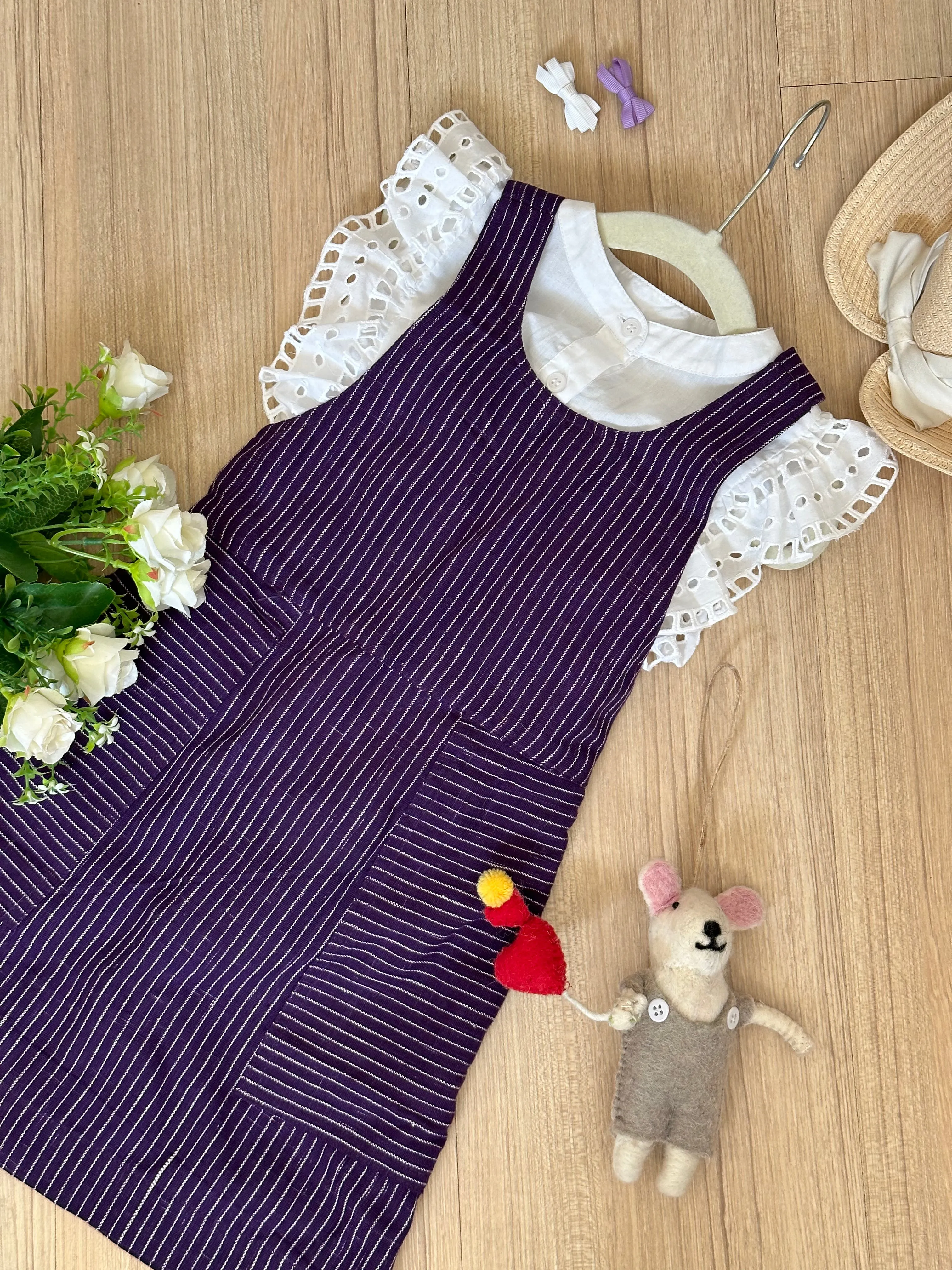 Hakoba Top & Purple Dress (Set of 2)