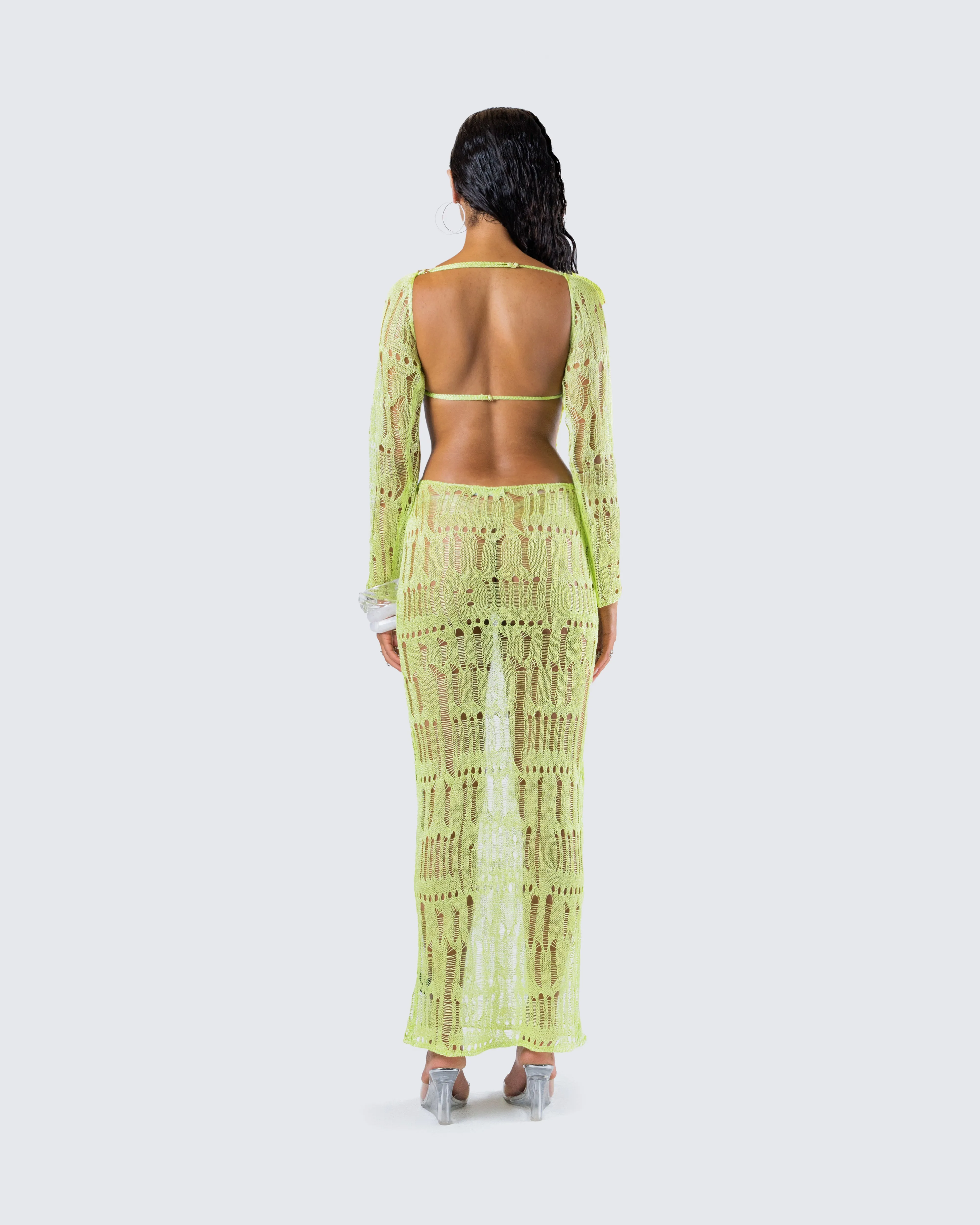 Hartley Green Open Knit Maxi Dress