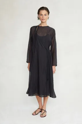 Heather Wrap Dress Caviar