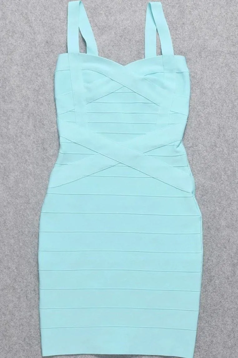 Heidi Bandage Mini Dress - Sky Blue