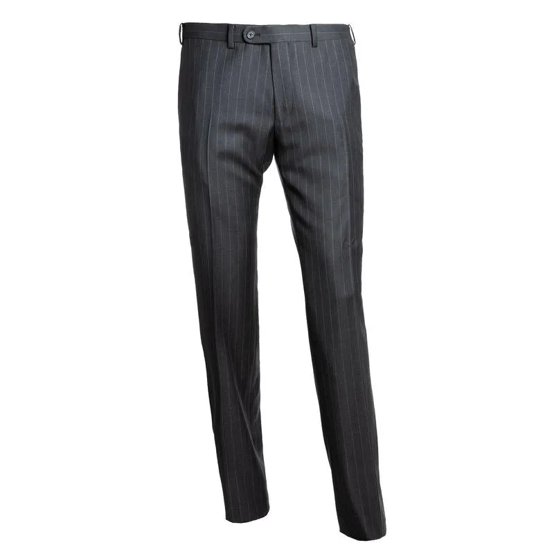 HENRY SARTORIAL Westminster Peak Lapel Suit CHARCOAL STRIPE (Two Trousers)