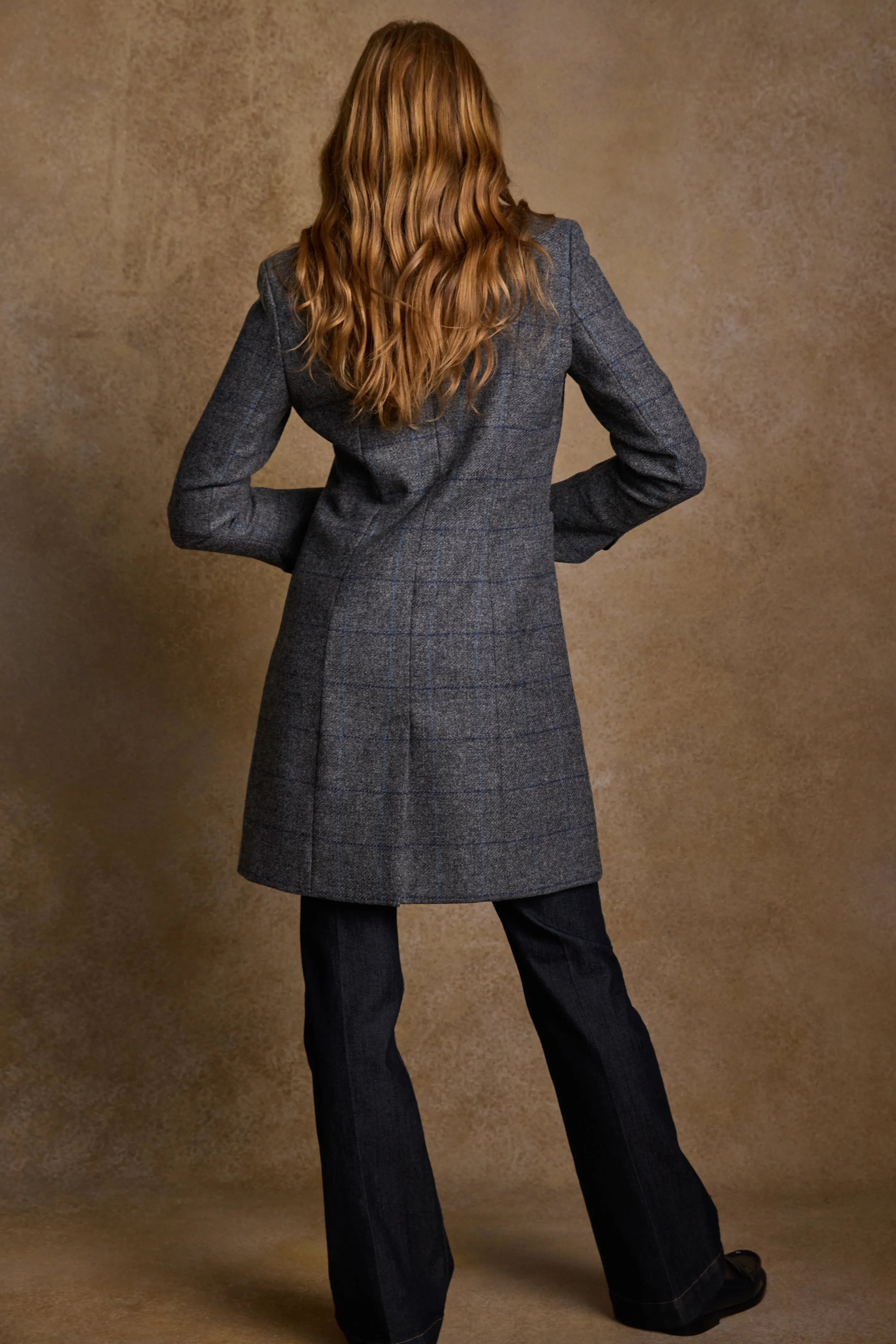 Isabella Tweed Coat - Grey Check