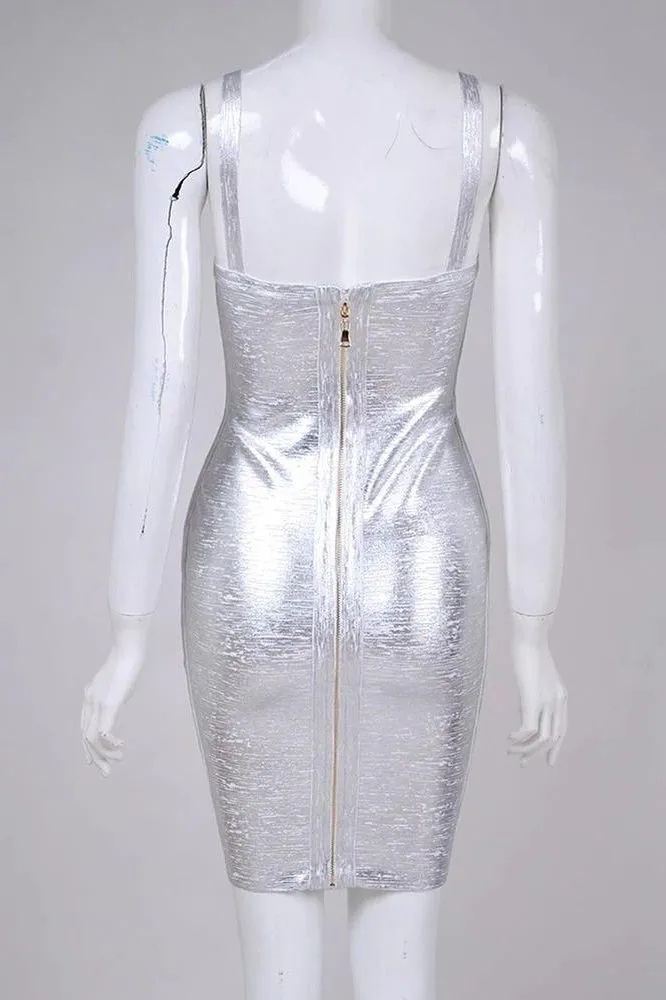 Kit Bandage Dress - Silver