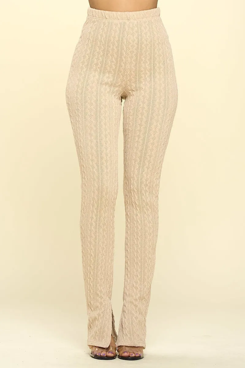 Knit High Rise Leggings