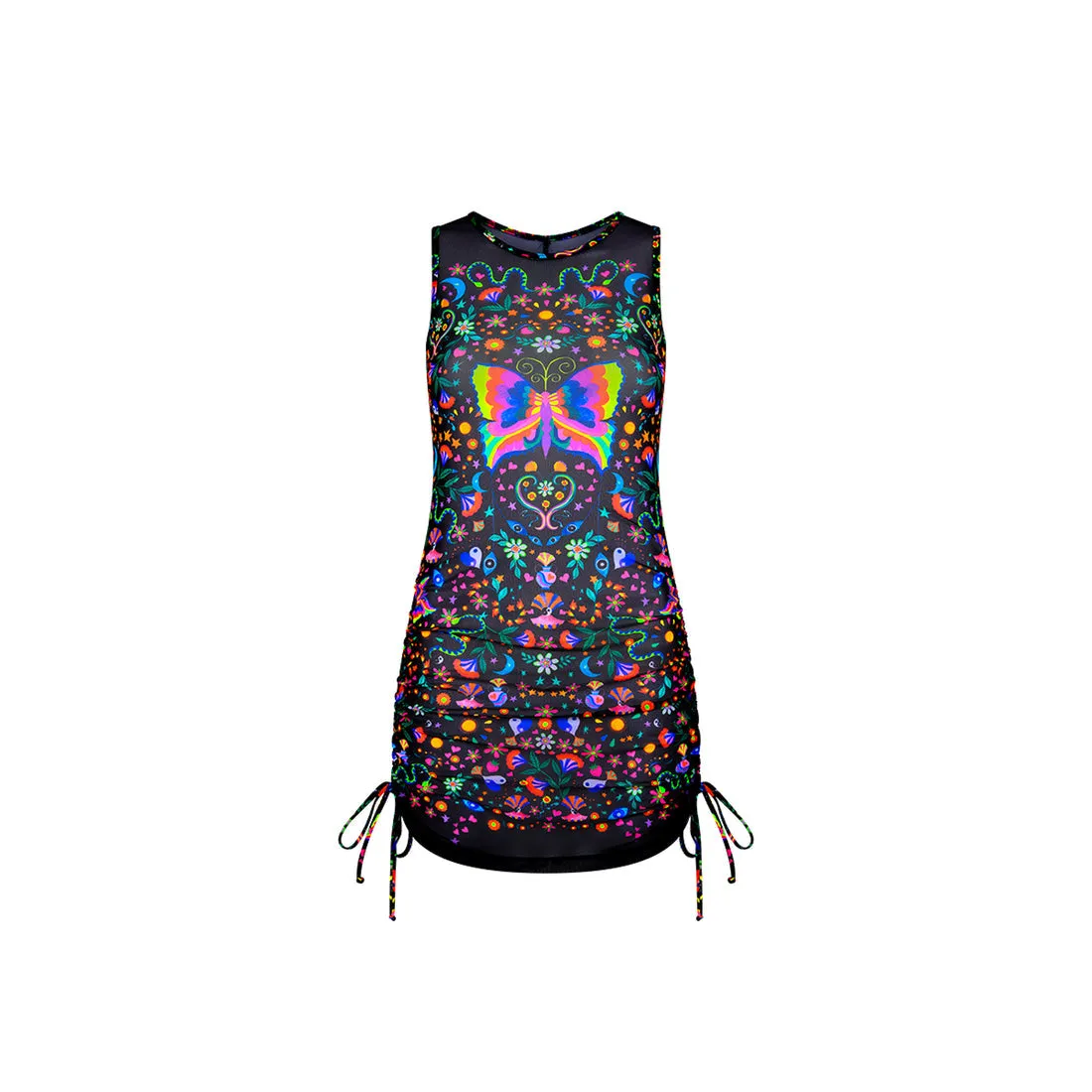 Kulani Kinis Summer Mesh Mini Dress-Midnight Drive