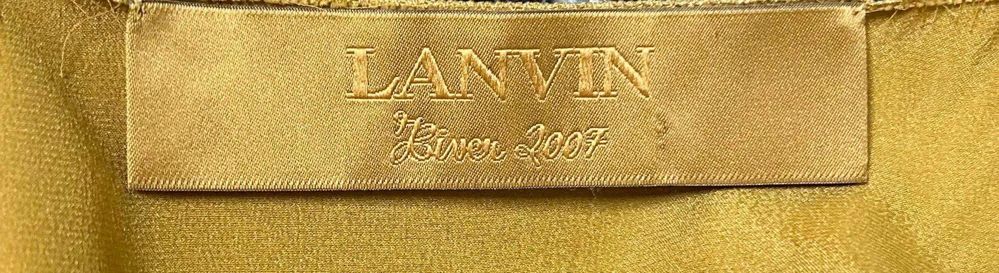 Lanvin Winter 2007 Golden Silk Charmeuse Ruched Mini Dress