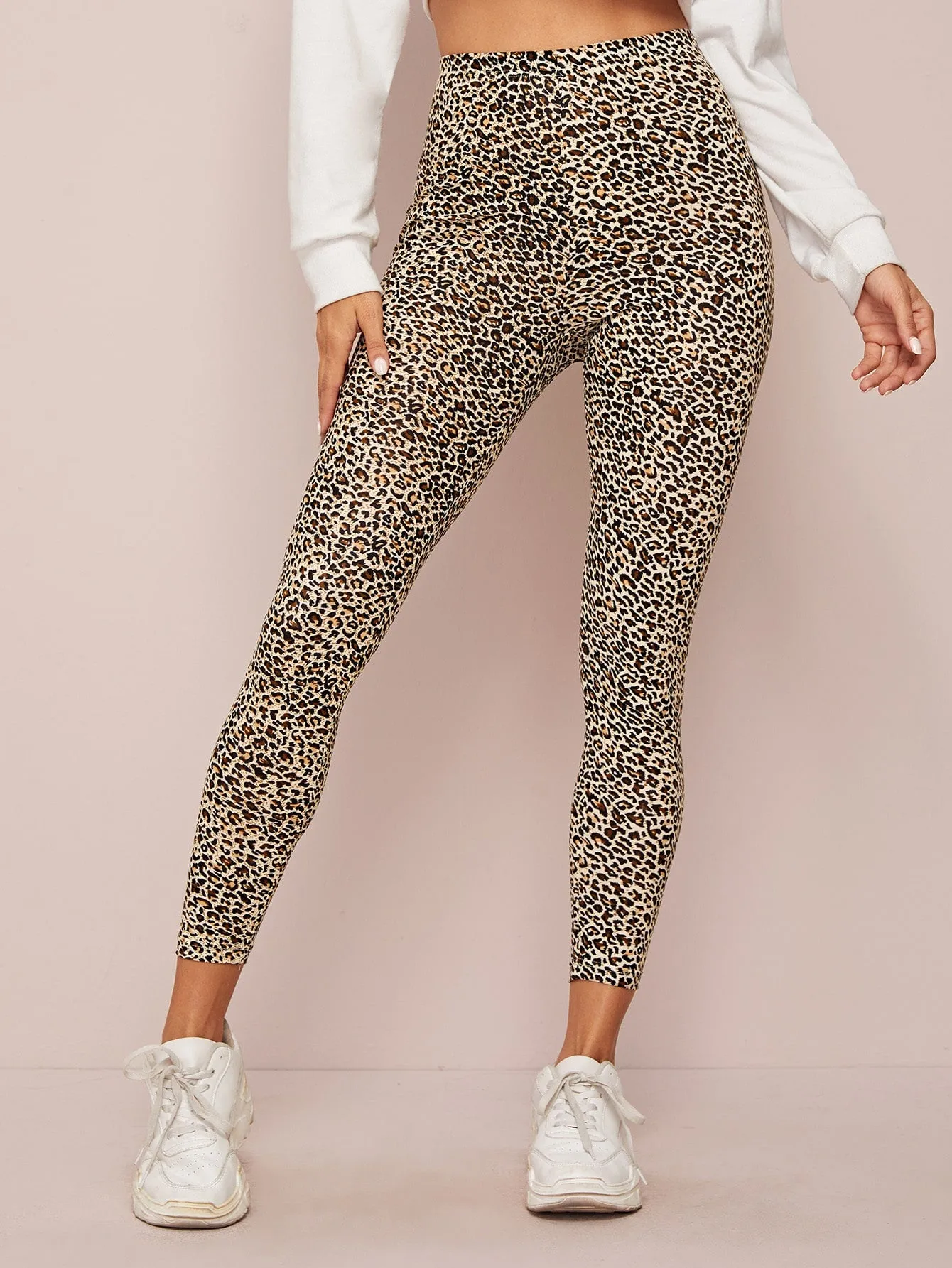 Leopard Print High-Rise Leggings