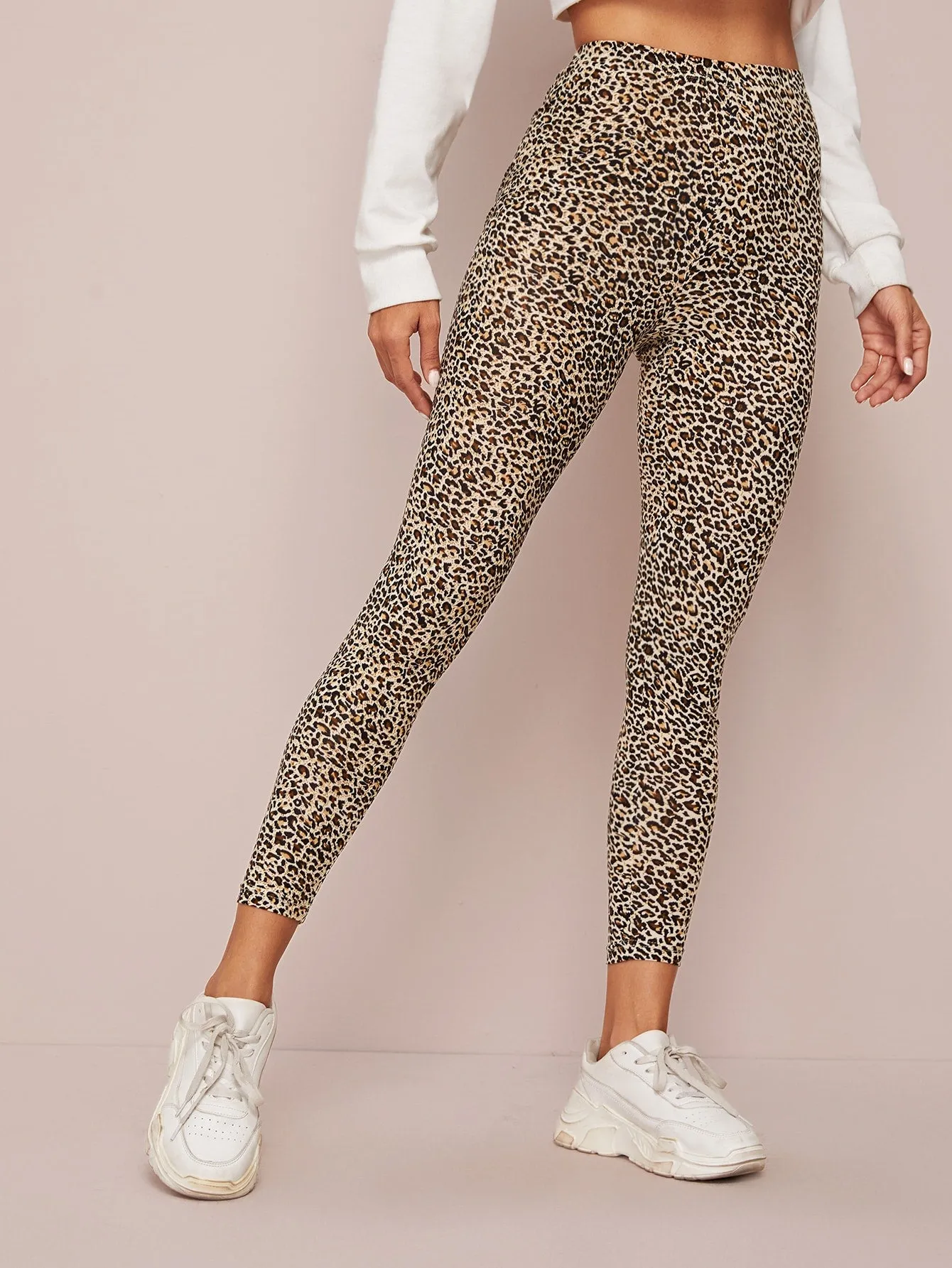 Leopard Print High-Rise Leggings