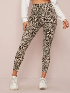 Leopard Print High-Rise Leggings