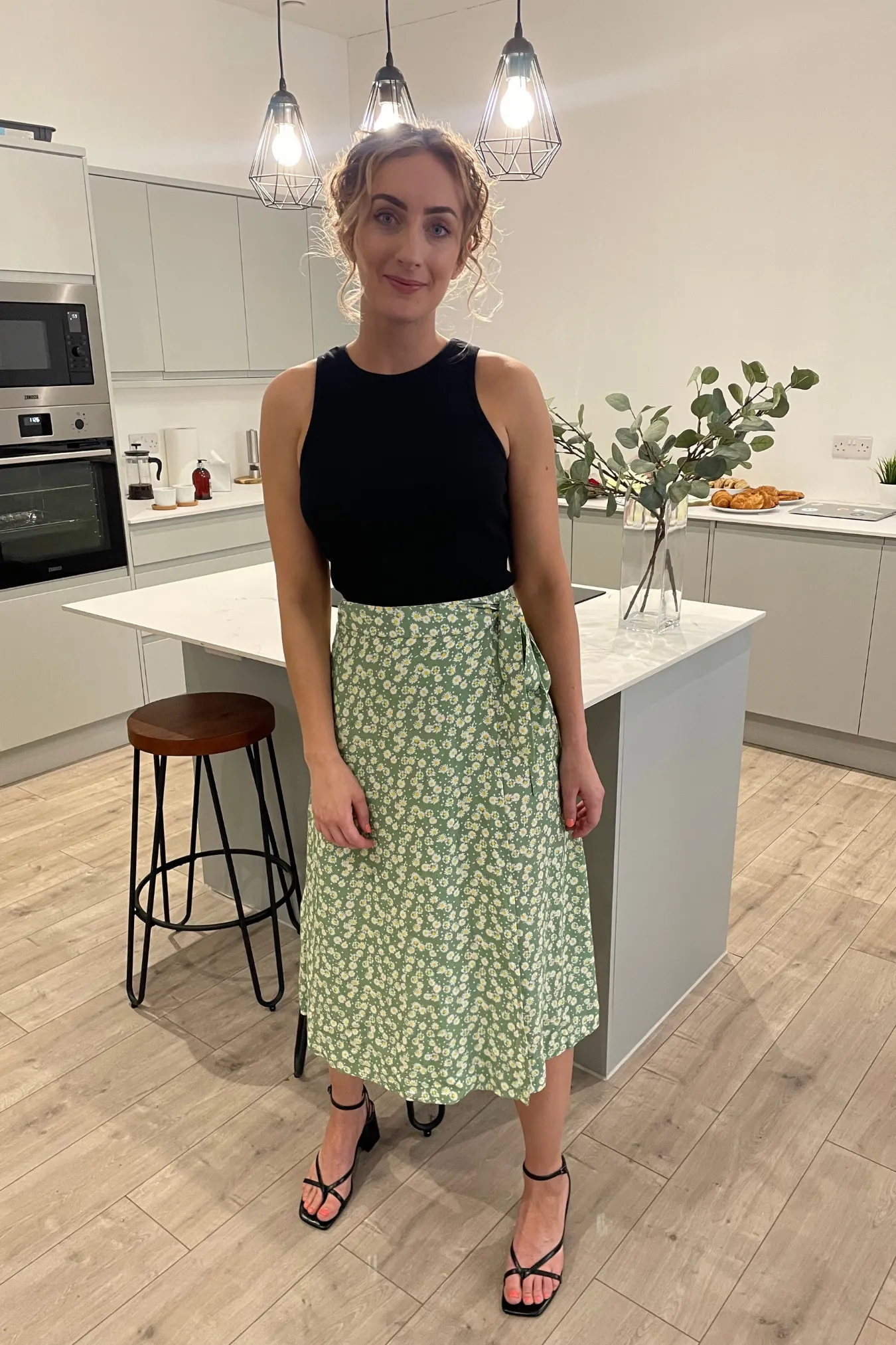 Linda - Midi Wrap Skirt - Green