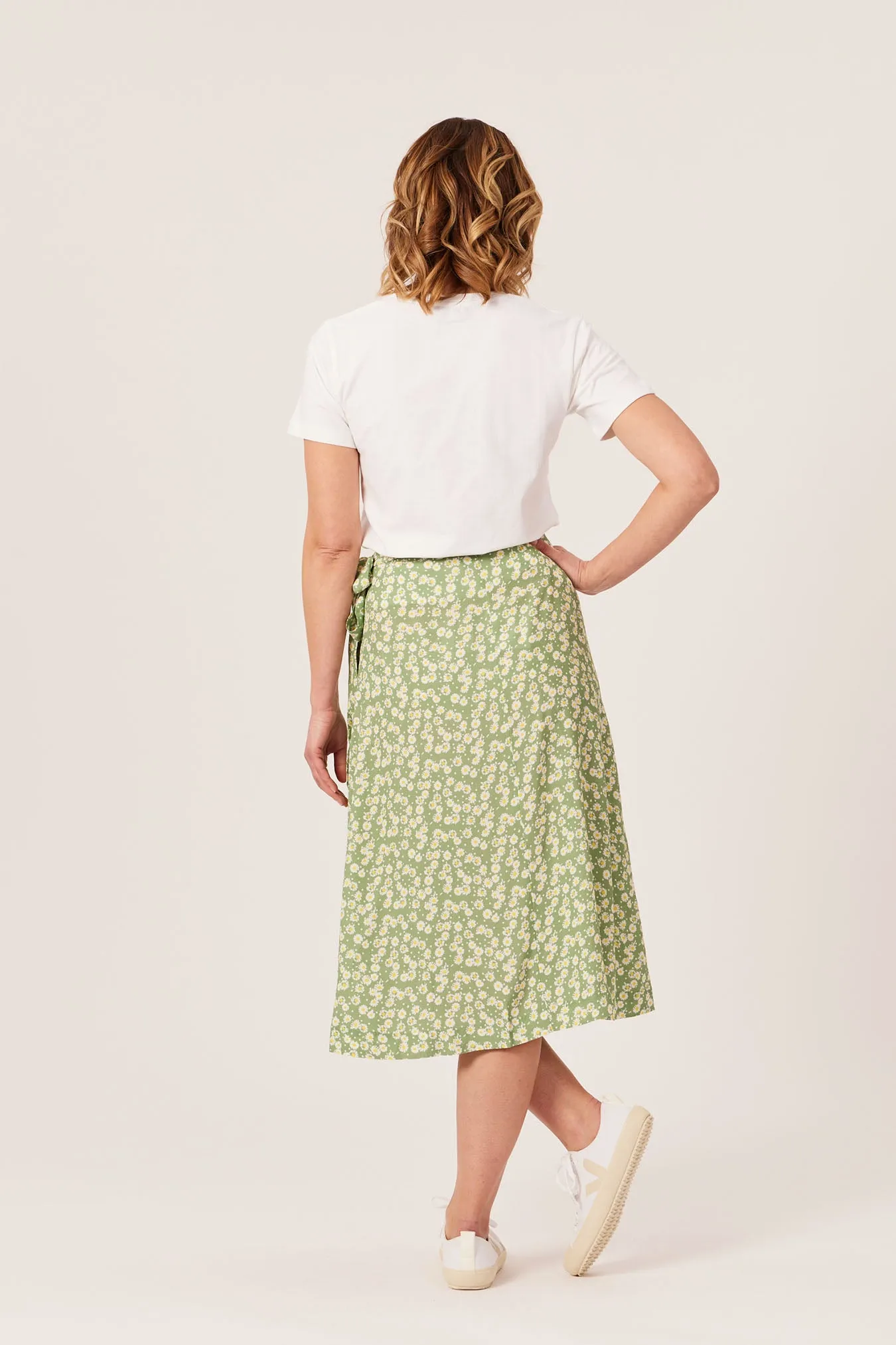 Linda - Midi Wrap Skirt - Green