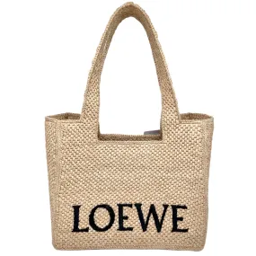 Loewe Font Tote Medium Raffia