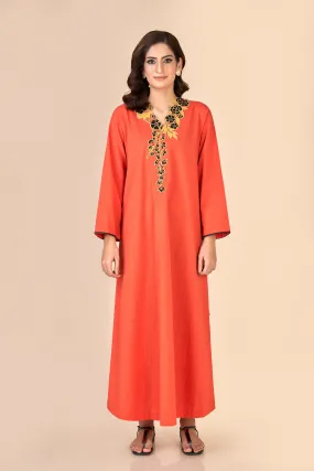 LONG DRESS (EMBROIDERED) W24-F42