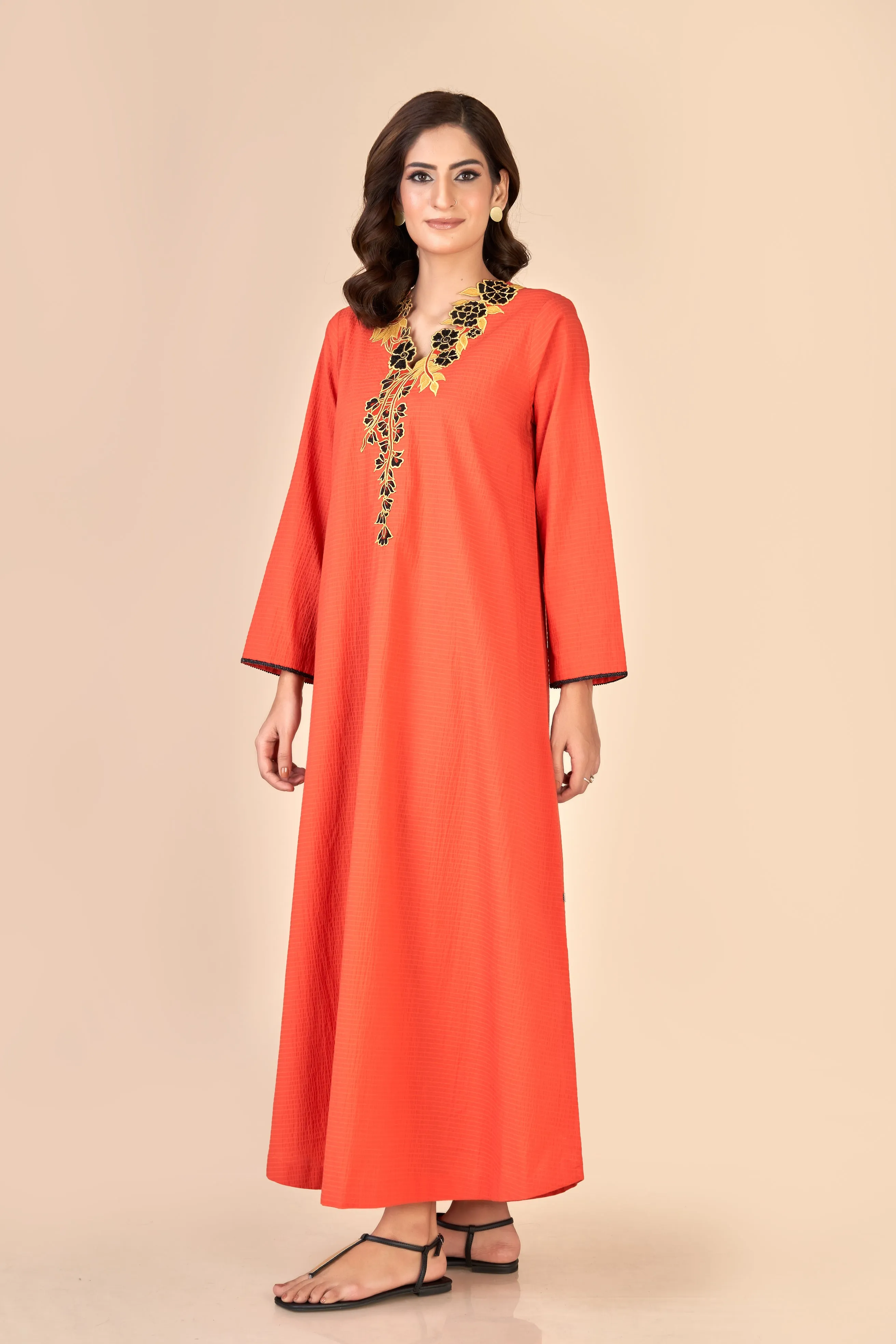 LONG DRESS (EMBROIDERED) W24-F42