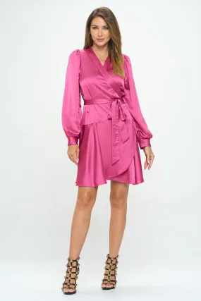 LONG SLEEVE WRAP DRESS