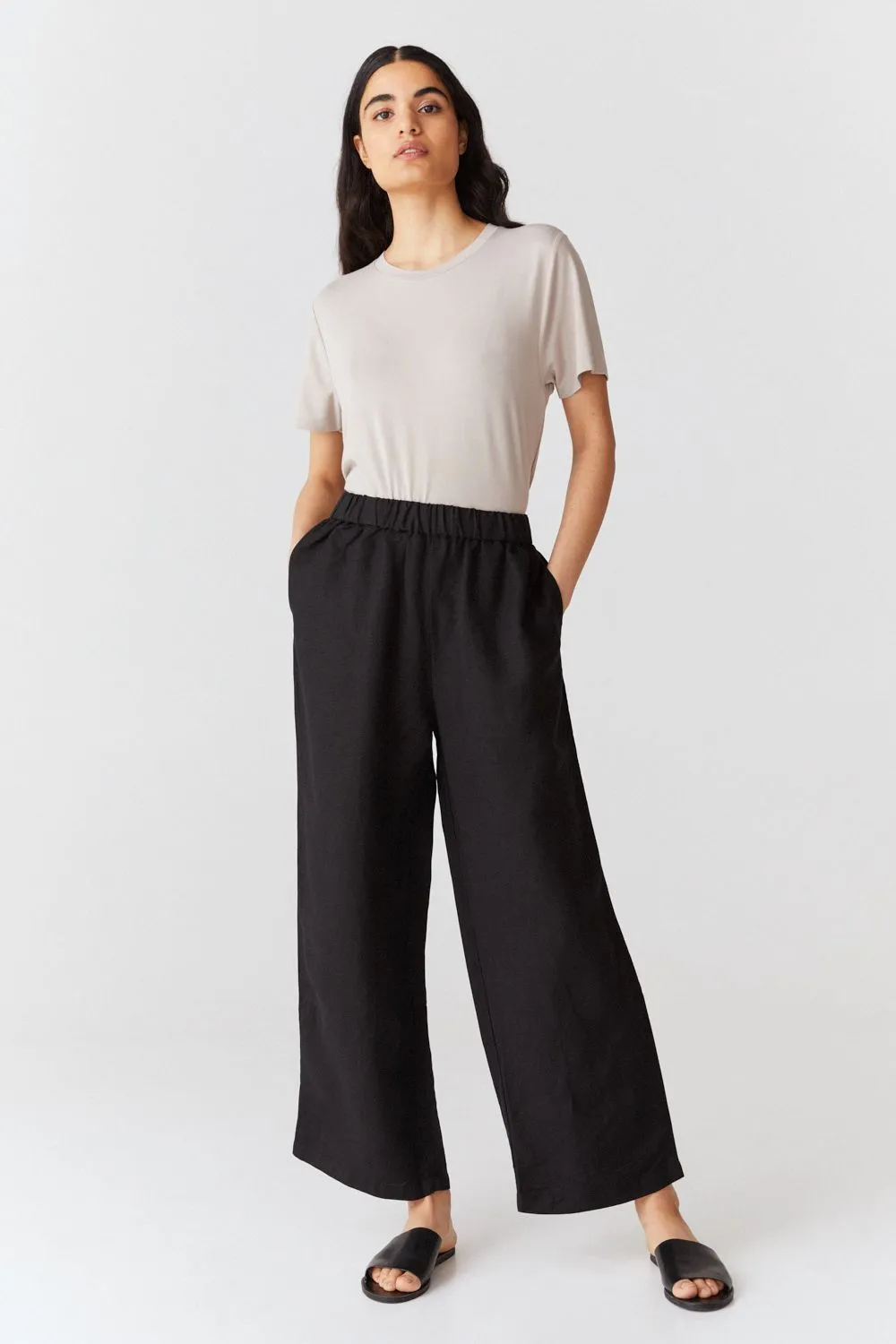 Loose Fit Linen Trousers