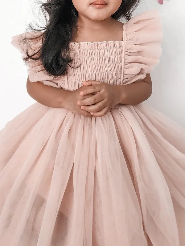 Lotus Dusty Pink Ruffle Dress