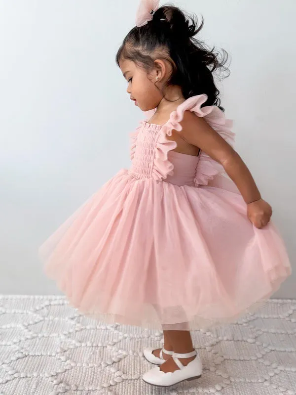 Lotus Dusty Pink Ruffle Dress