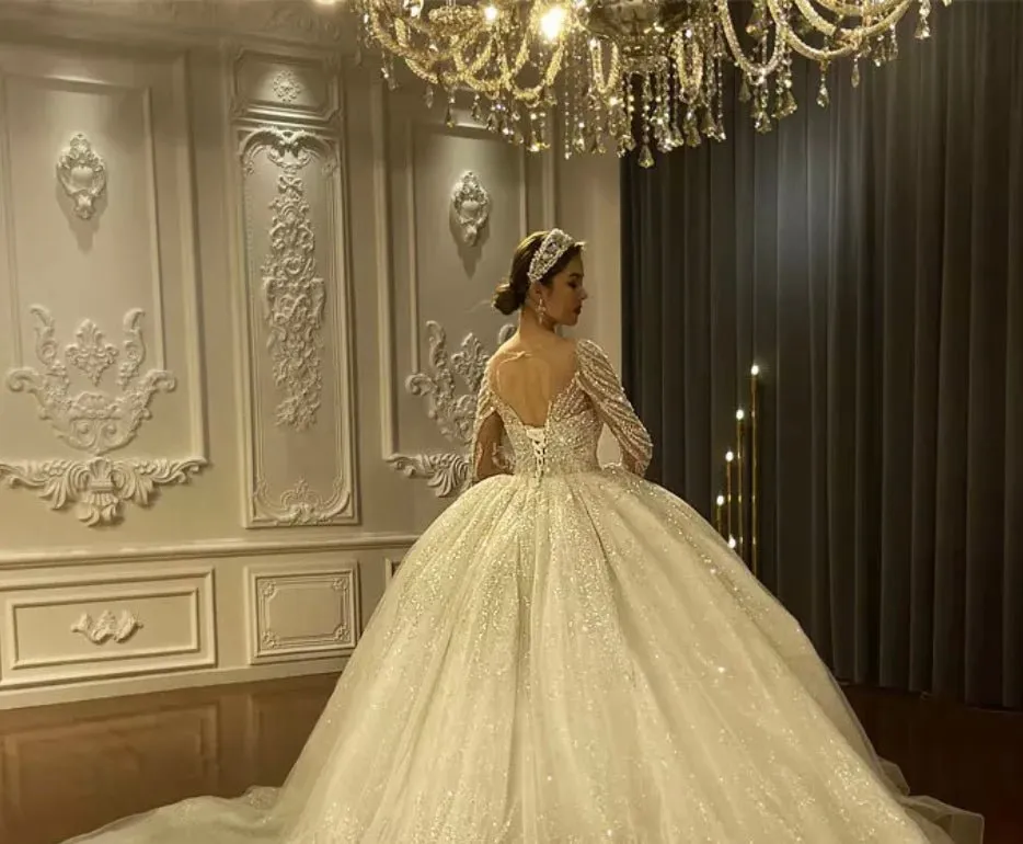 Luxury Royal Dubai Design Wedding Dress