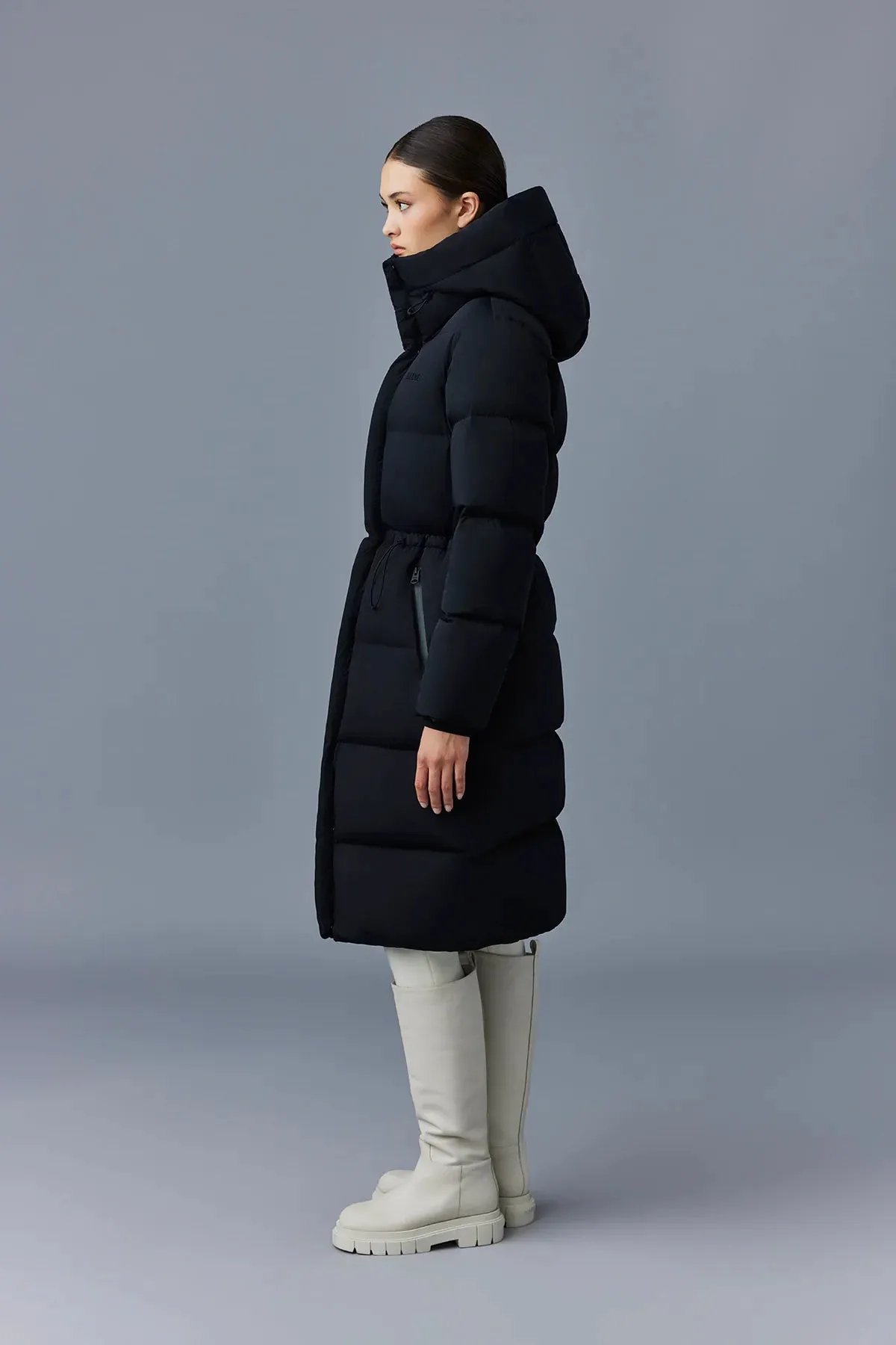 MACKAGE ISHANI-CITY - Long Down Quilted Coat With Hood