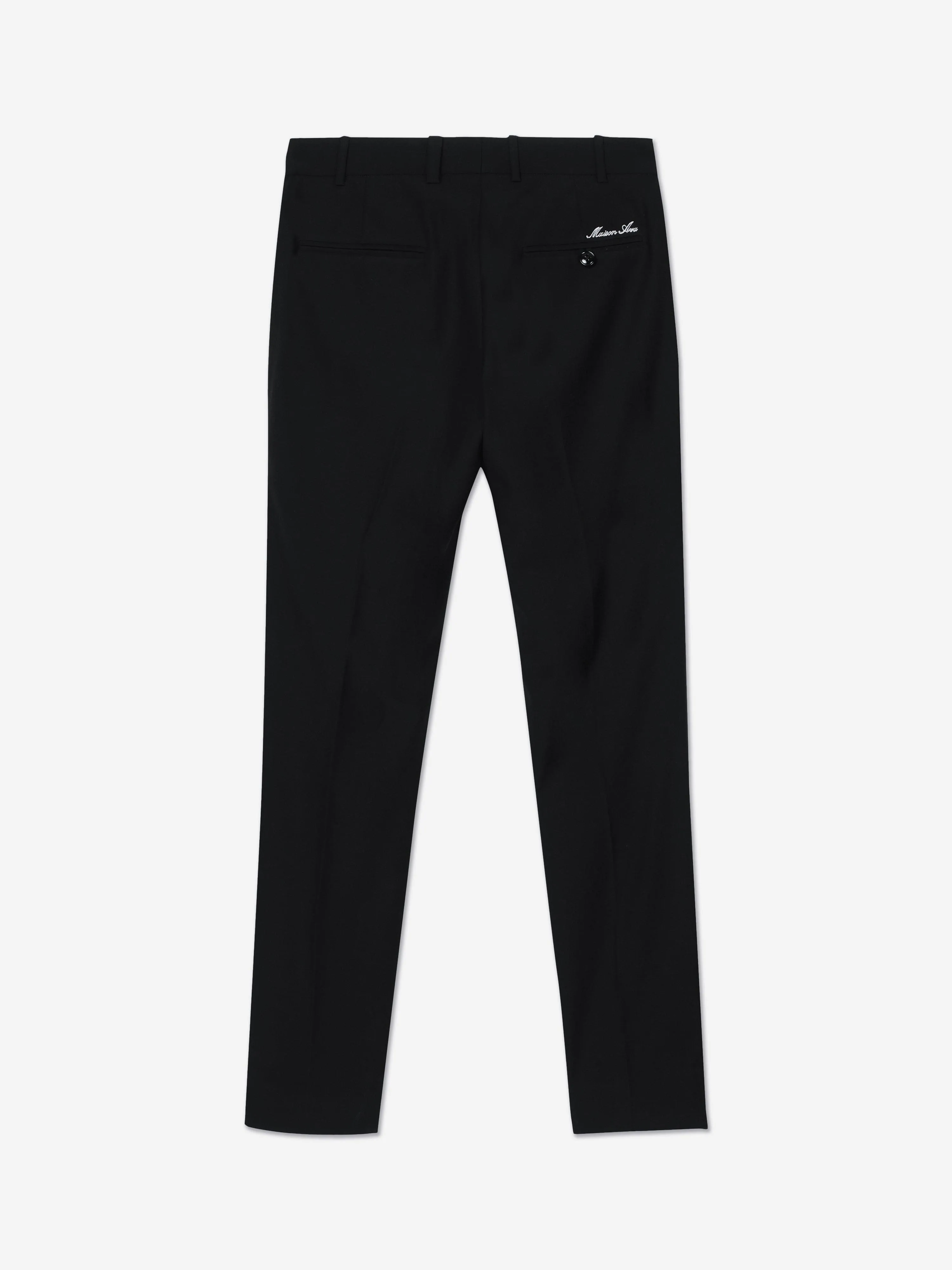 Maison Ava Boys Floral Lucien Trousers in Black