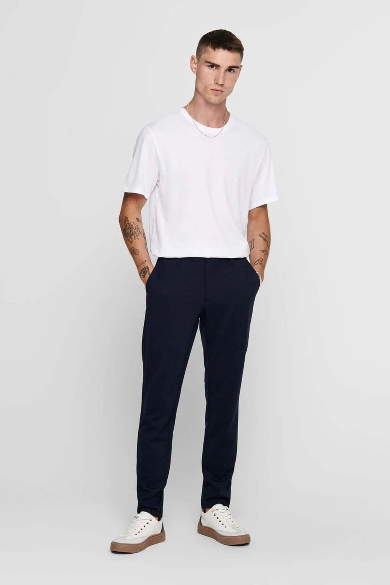 Mark Trousers - Navy (stretch trousers)