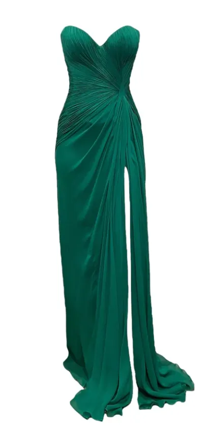 MARK ZUNINO Emerald Evening Dress | Size XS