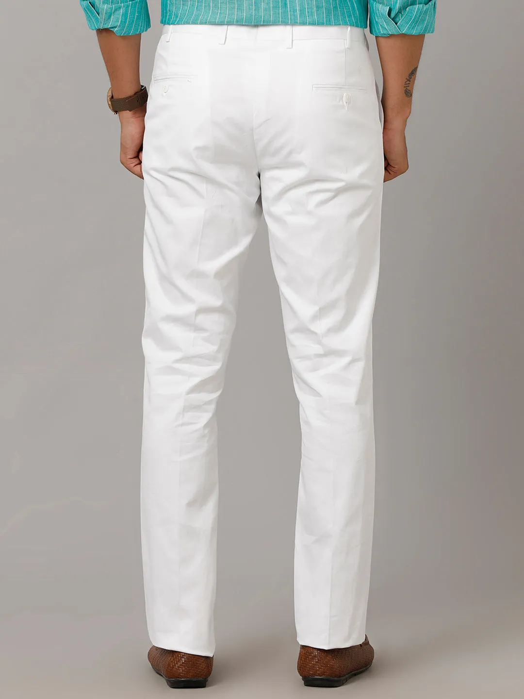 Men Linen Cotton White Pants Easy Care