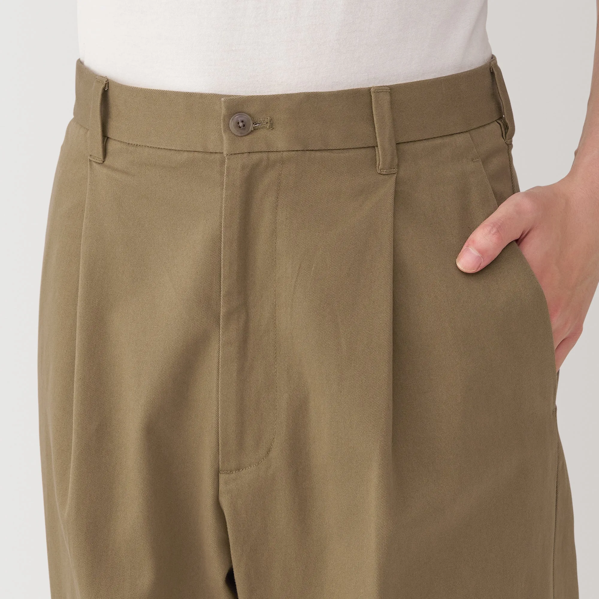 Men's Stretch Chino Darted Wide Pants (L29)