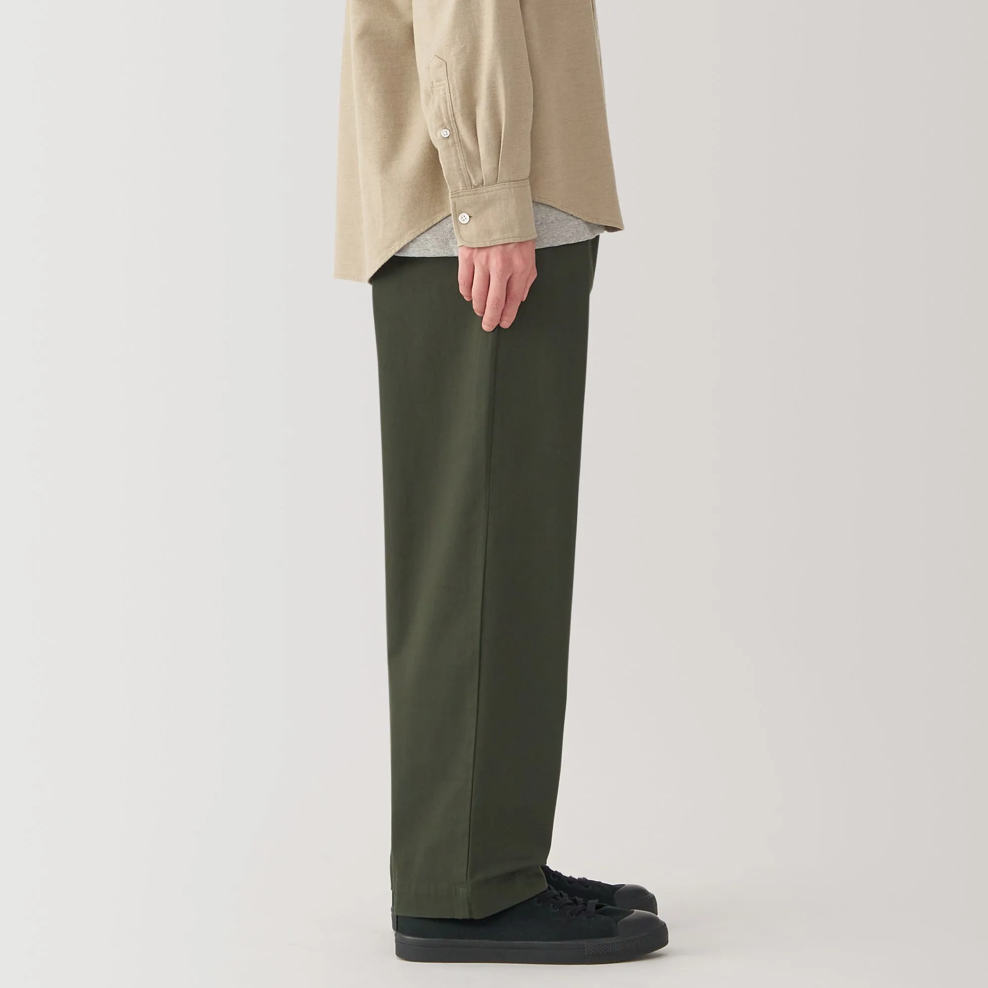 Men's Stretch Chino Darted Wide Pants (L29)