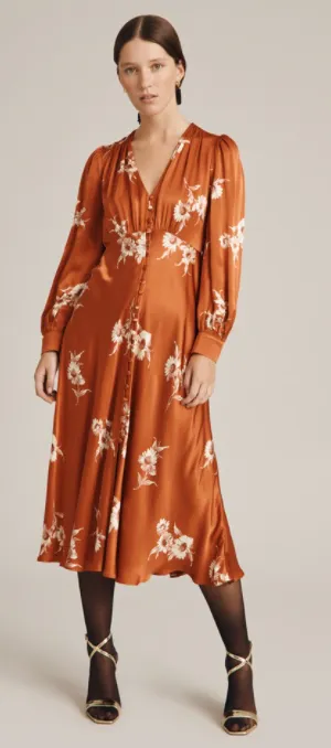 Millie Dress Rust Bouquet