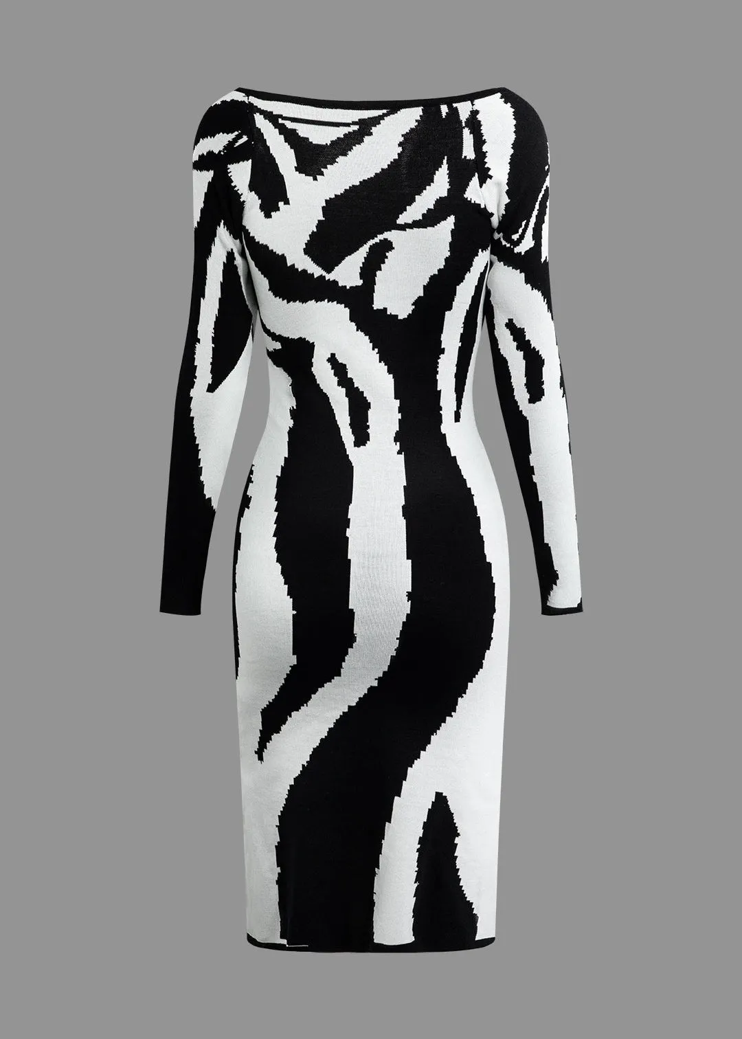 Miroslawa Striped Knitted Dress