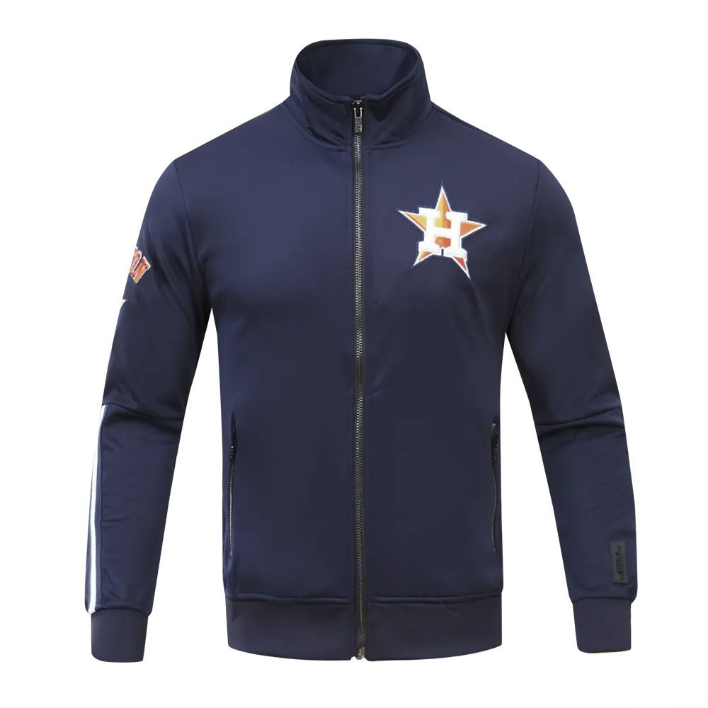 MLB HUSTON ASTROS CLASSIC MEN'S TRACK JACKET (MIDNIGHT NAVY/ORANGE)