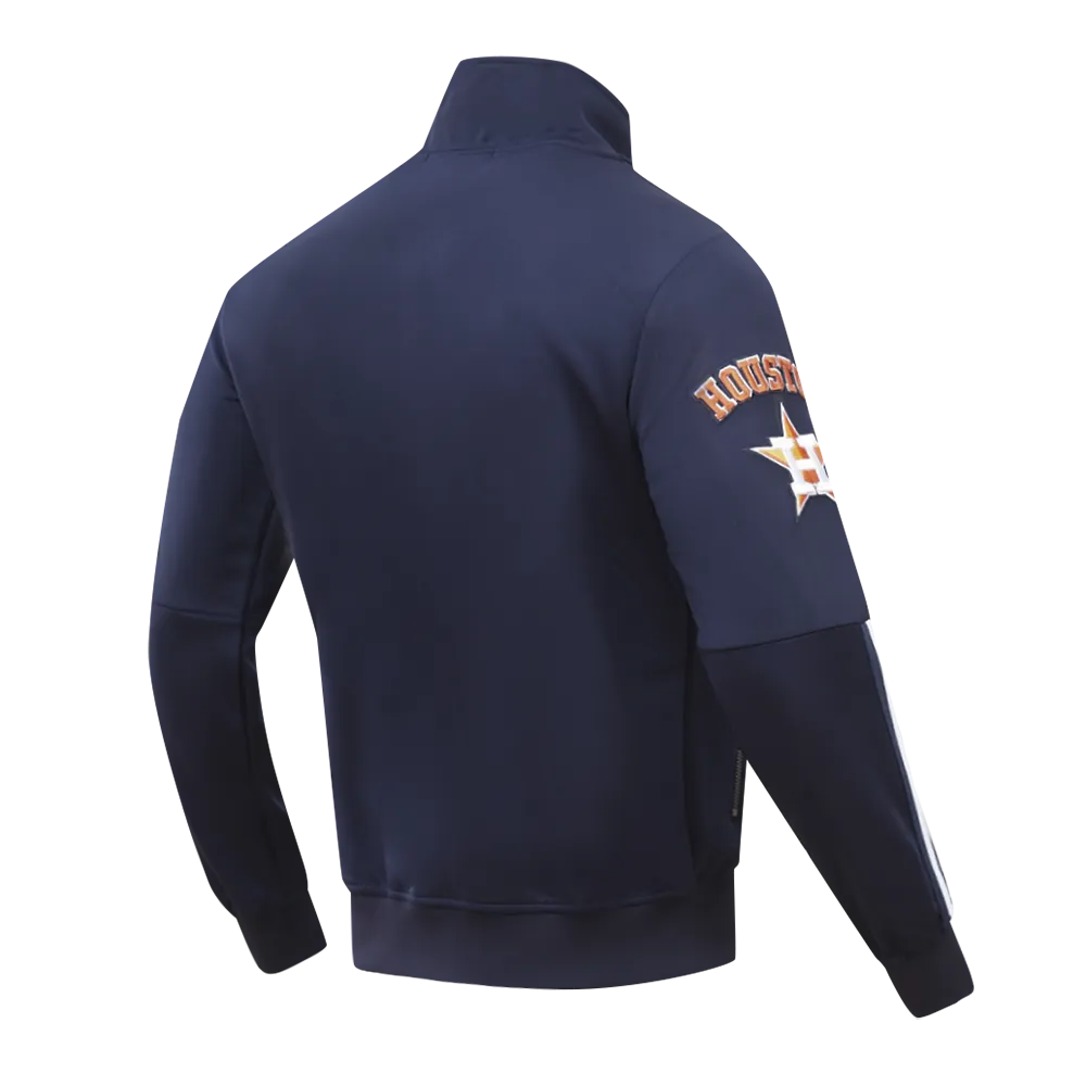 MLB HUSTON ASTROS CLASSIC MEN'S TRACK JACKET (MIDNIGHT NAVY/ORANGE)