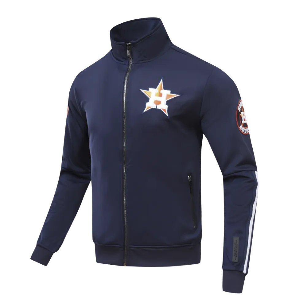 MLB HUSTON ASTROS CLASSIC MEN'S TRACK JACKET (MIDNIGHT NAVY/ORANGE)