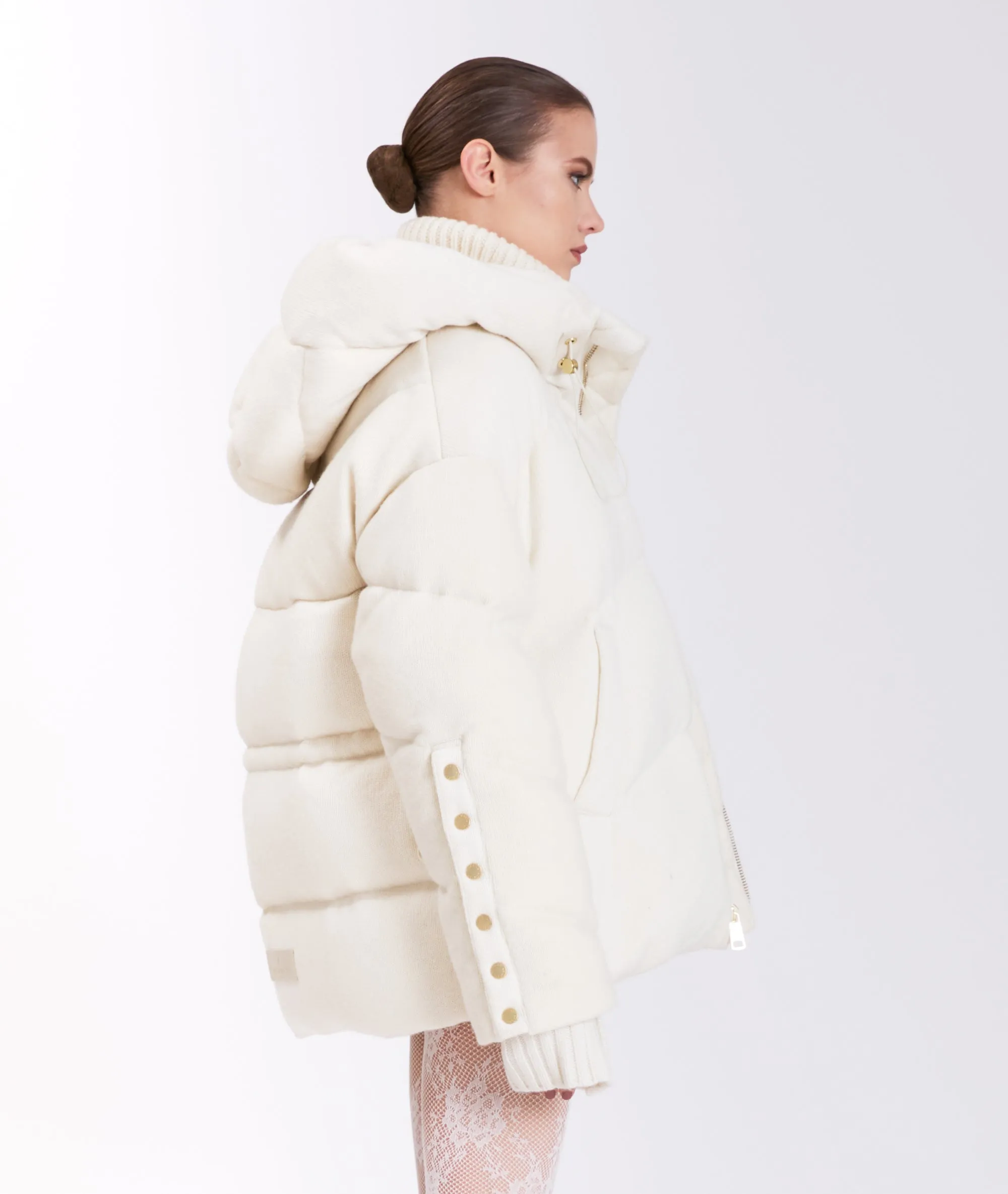 MONTAGUE CASHMERE | KNIT CASHMERE PUFFER JACKET