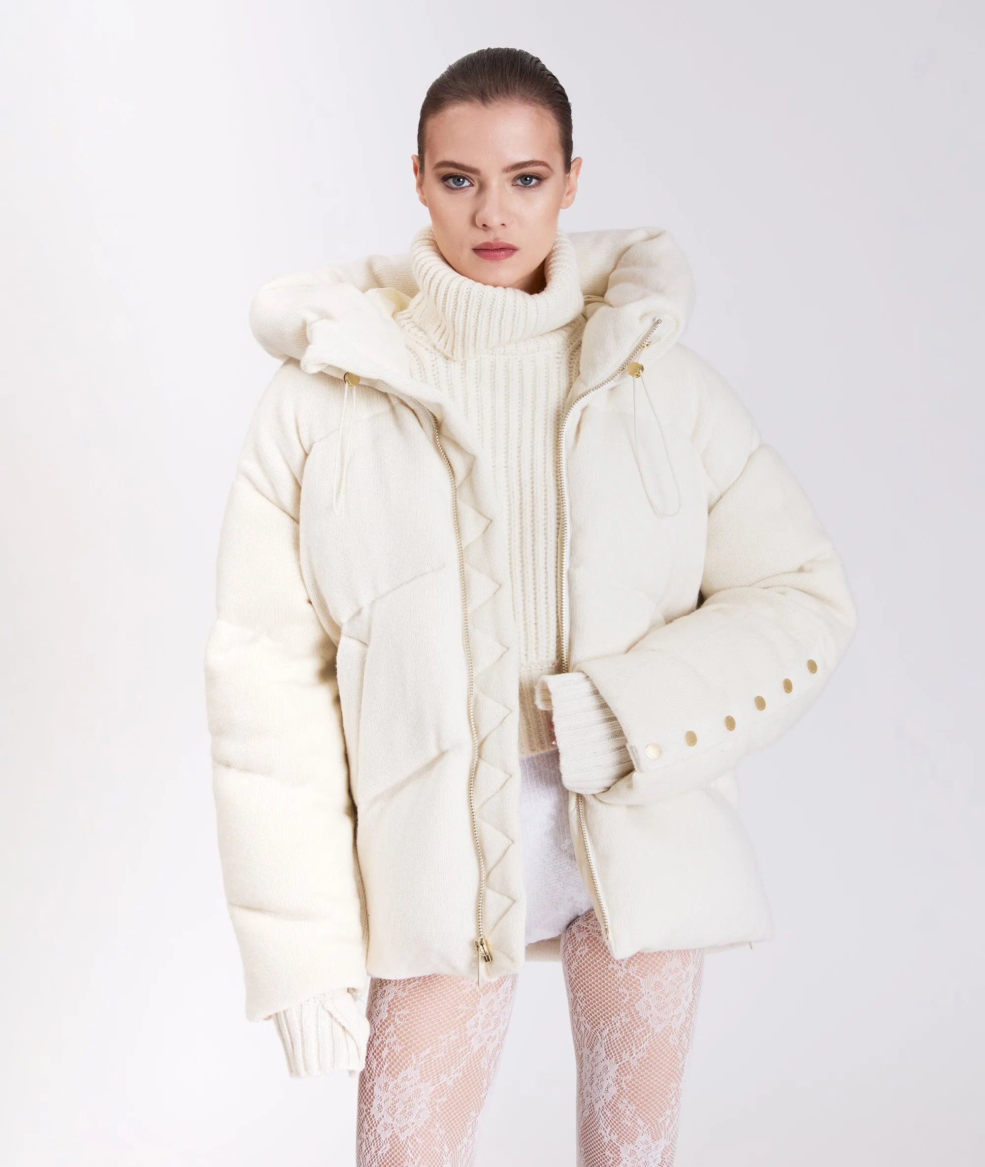 MONTAGUE CASHMERE | KNIT CASHMERE PUFFER JACKET