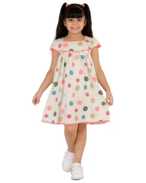 Multicoloured Polka Dot Jersey Dress