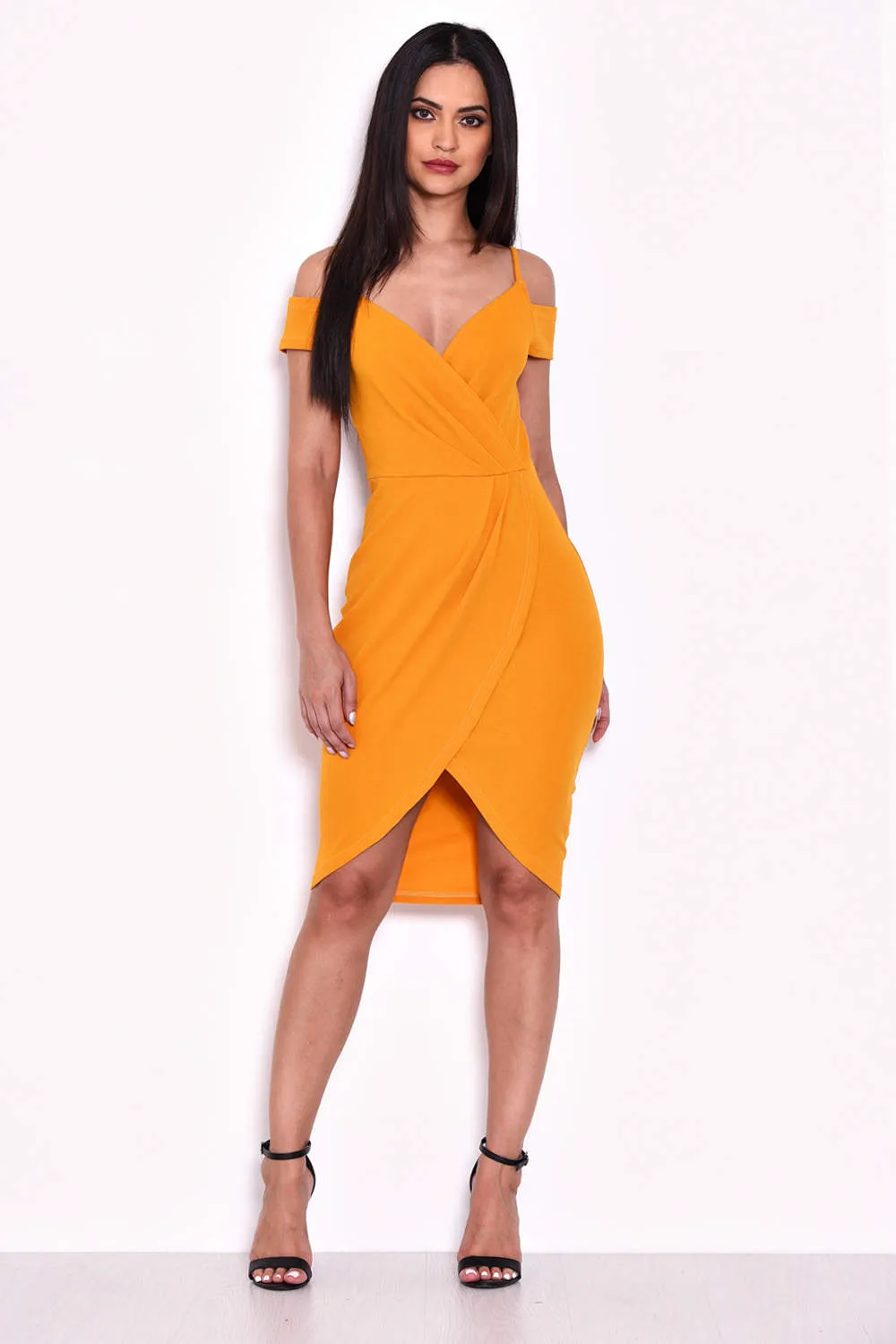 Mustard Wrap Around Dress