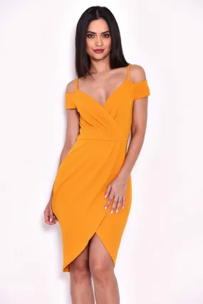 Mustard Wrap Around Dress