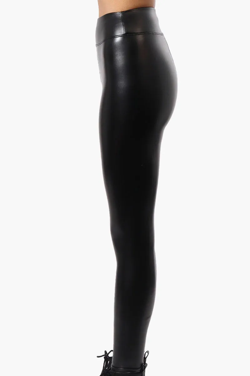 New Look Vegan Leather Leggings - Black