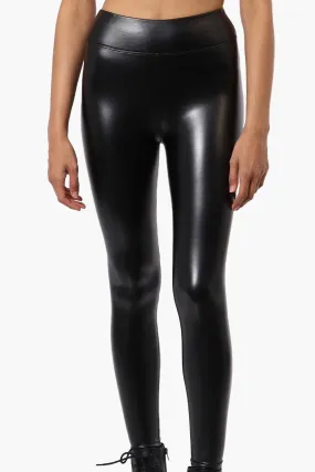 New Look Vegan Leather Leggings - Black