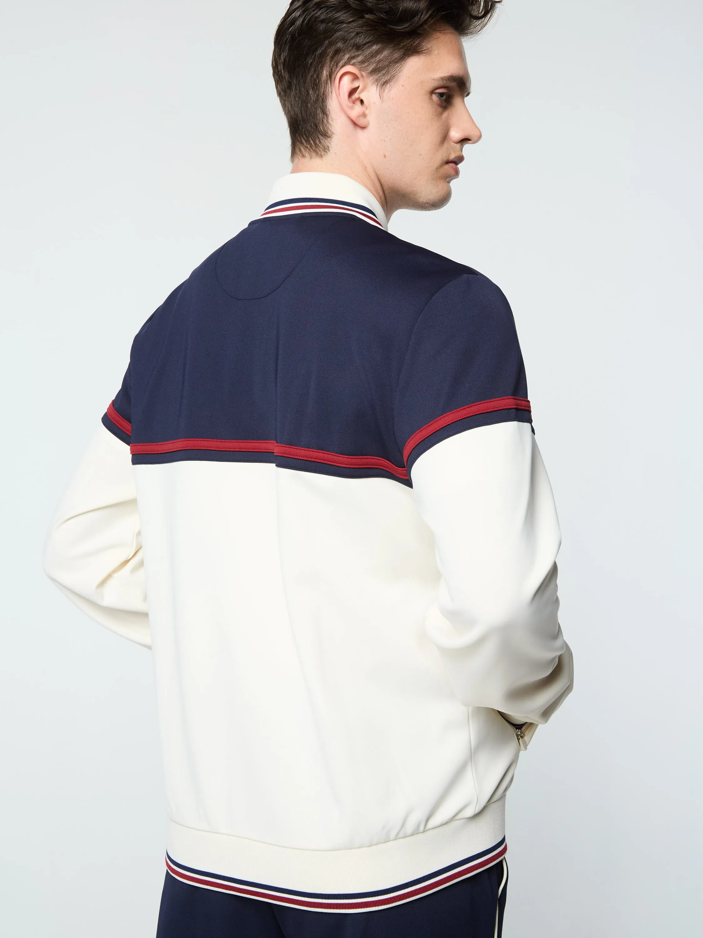 Olmi Track Jacket- Maritime Blue