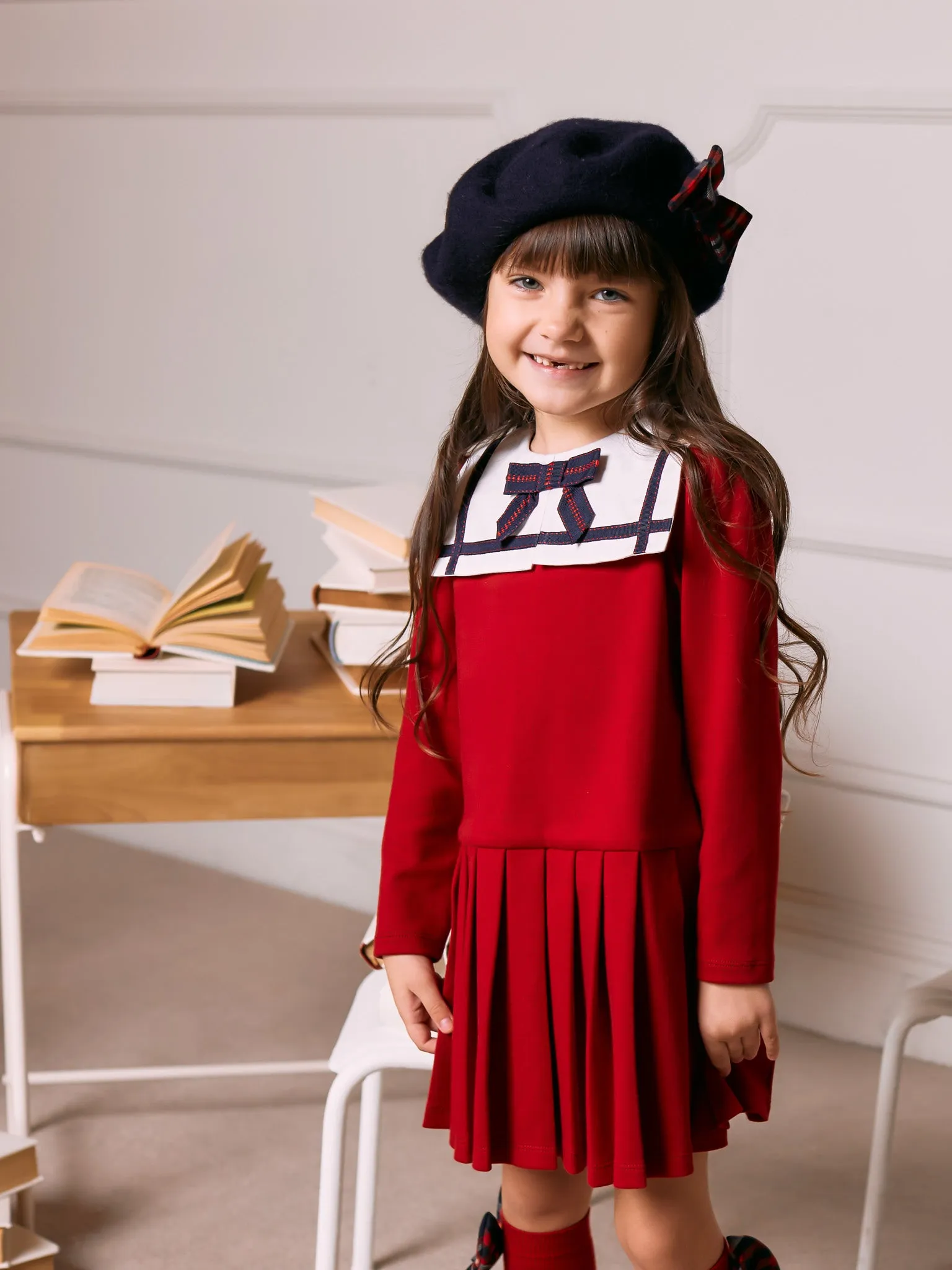 Patachou Red Cotton Jersey Dress