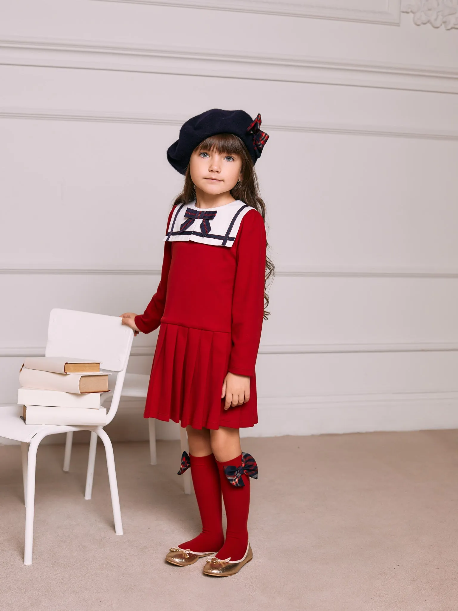 Patachou Red Cotton Jersey Dress