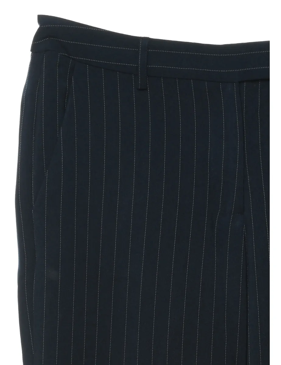 Pinstripes Navy Trousers - W30 L29