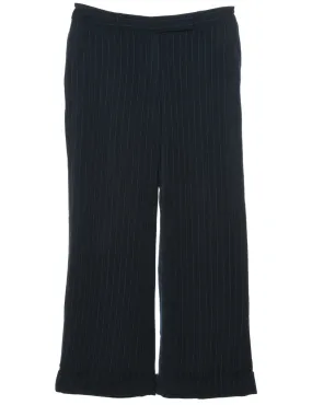 Pinstripes Navy Trousers - W30 L29