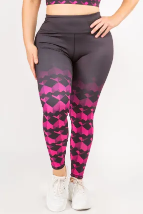 Plus Size Falling for Diamonds Active Leggings