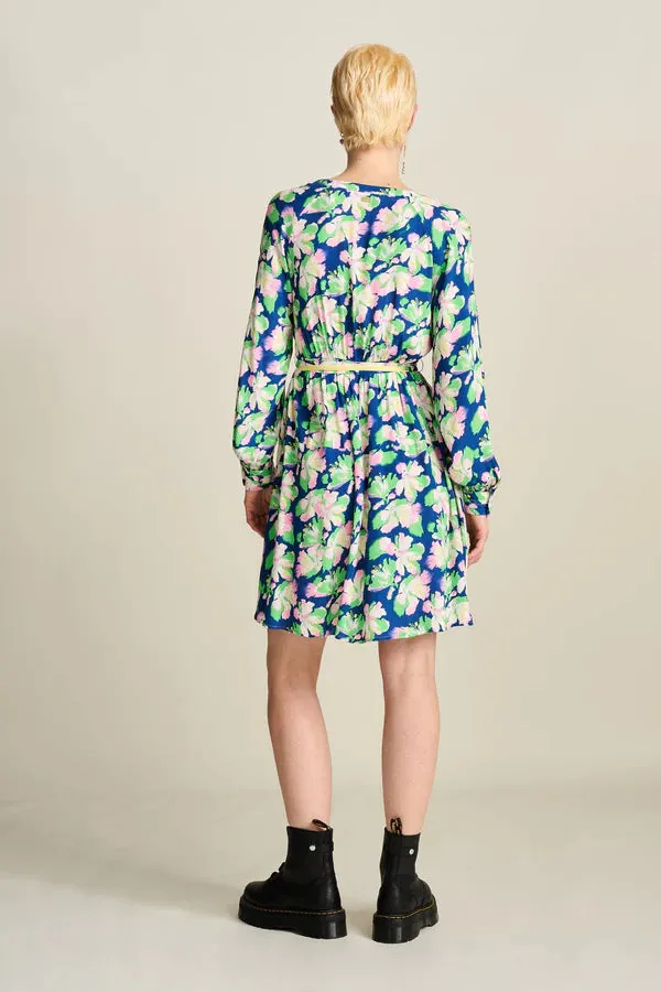 POM AMSTERDAM DRESS LILIES BLUE