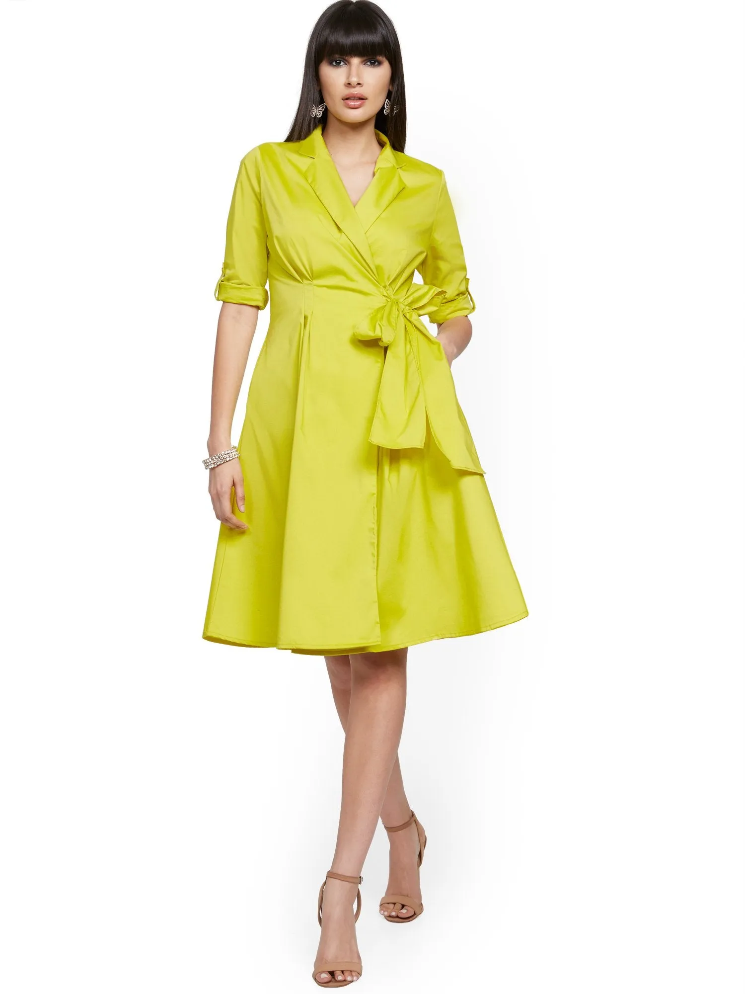 Poplin Wrap Dress